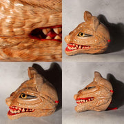 Japanese Wood Mask Bakedanuki Yokai Monster Signed Yoshino Tadao Market Fresh5