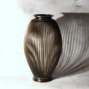 Japanese Vintage Hoyu Cast Bronze Flower Vase Basket Style Ikebana Box 27.5cm2