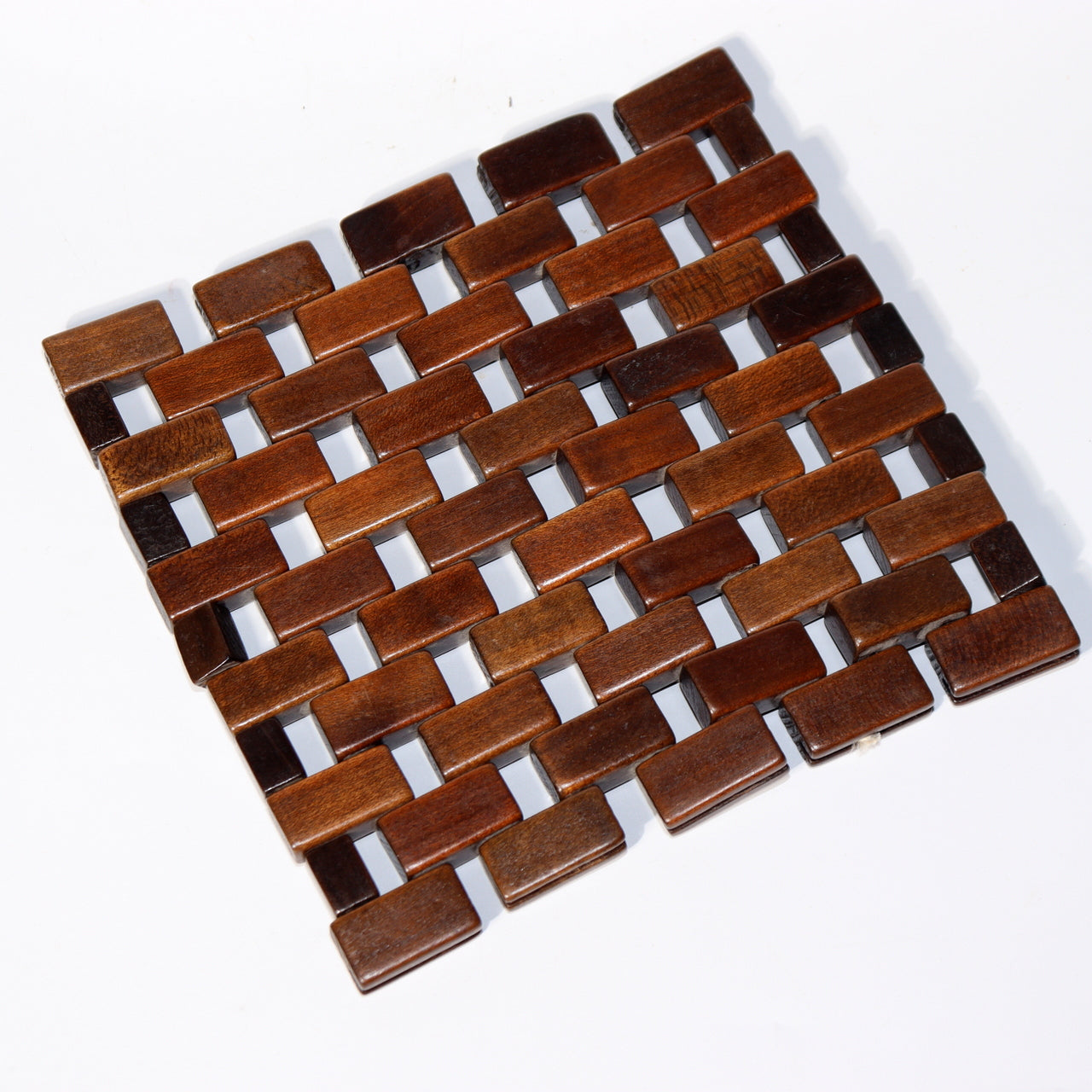Japanese Vintage Wooden Coaster Trivet Handcrafted Folk Art WO445