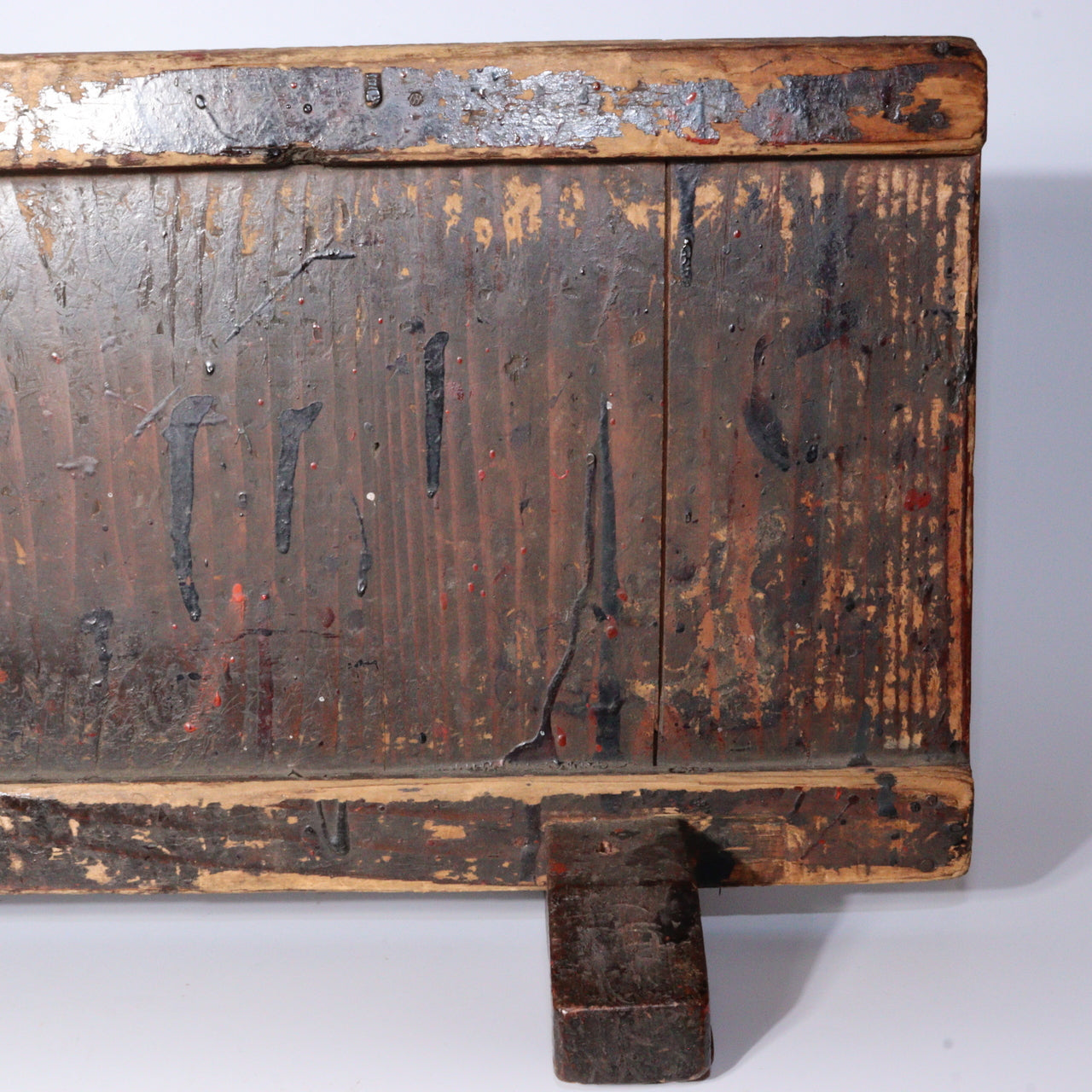 Antique Japanese Aizu Lacquer Craftsman Partition | Work Shield | Edo-Meiji Era