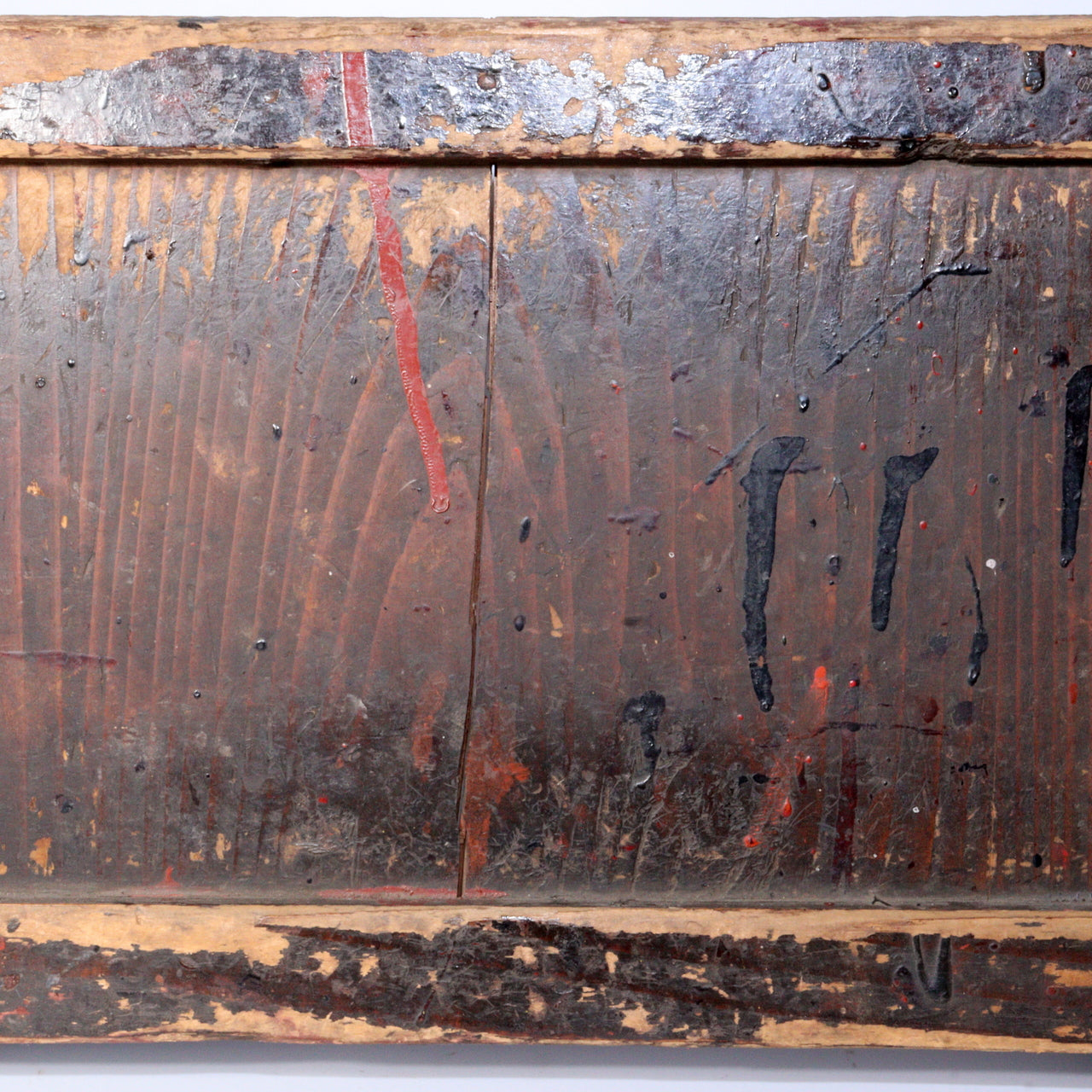 Antique Japanese Aizu Lacquer Craftsman Partition | Work Shield | Edo-Meiji Era