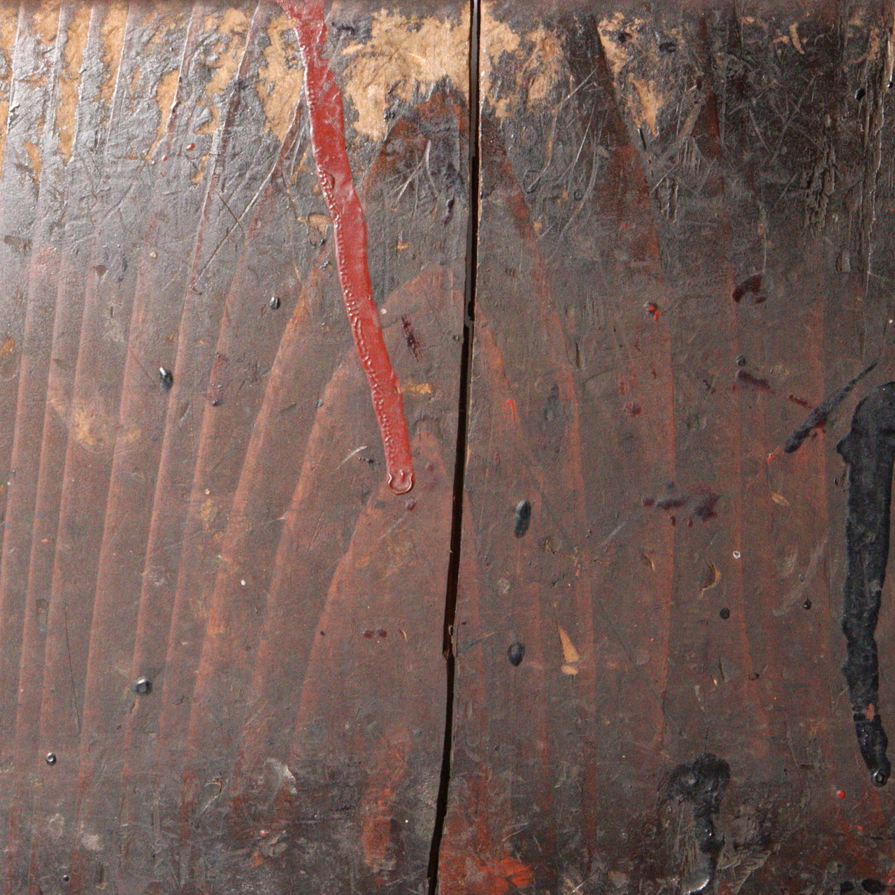 Antique Japanese Aizu Lacquer Craftsman Partition | Work Shield | Edo-Meiji Era