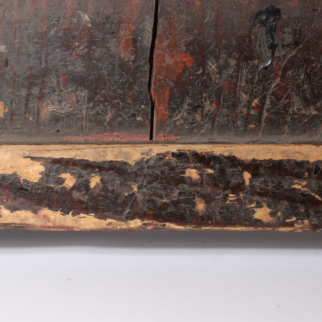 Antique Japanese Aizu Lacquer Craftsman Partition | Work Shield | Edo-Meiji Era