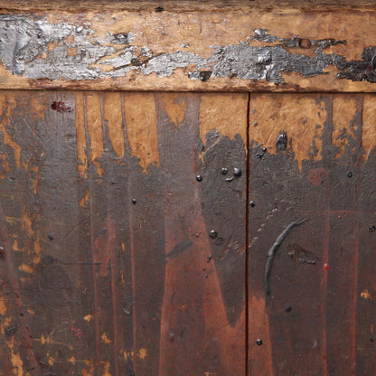 Antique Japanese Aizu Lacquer Craftsman Partition | Work Shield | Edo-Meiji Era