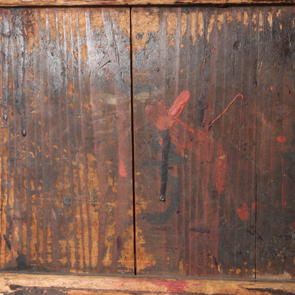 Antique Japanese Aizu Lacquer Craftsman Partition | Work Shield | Edo-Meiji Era