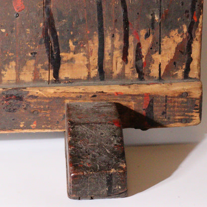 Antique Japanese Aizu Lacquer Craftsman Partition | Work Shield | Edo-Meiji Era
