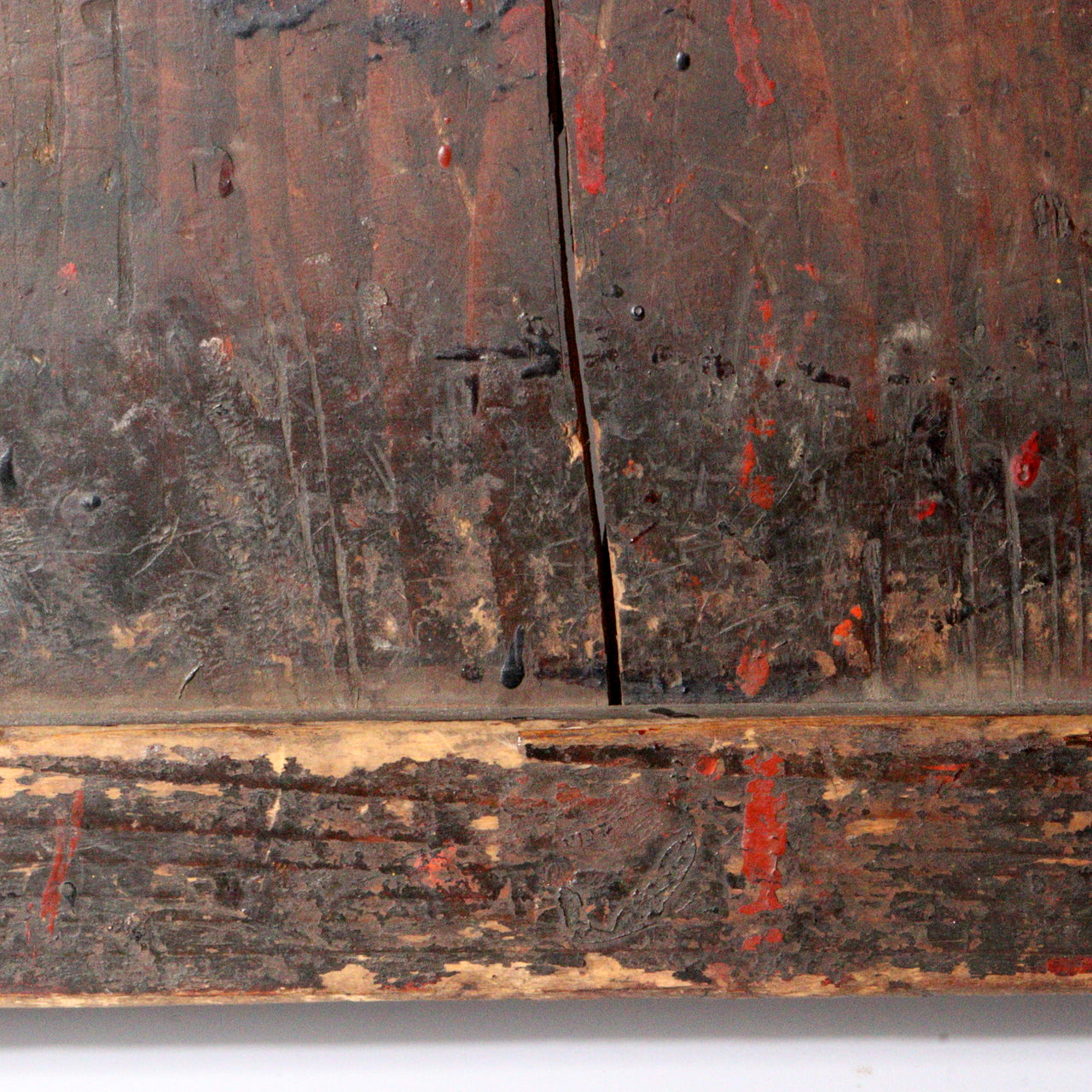 Antique Japanese Aizu Lacquer Craftsman Partition | Work Shield | Edo-Meiji Era