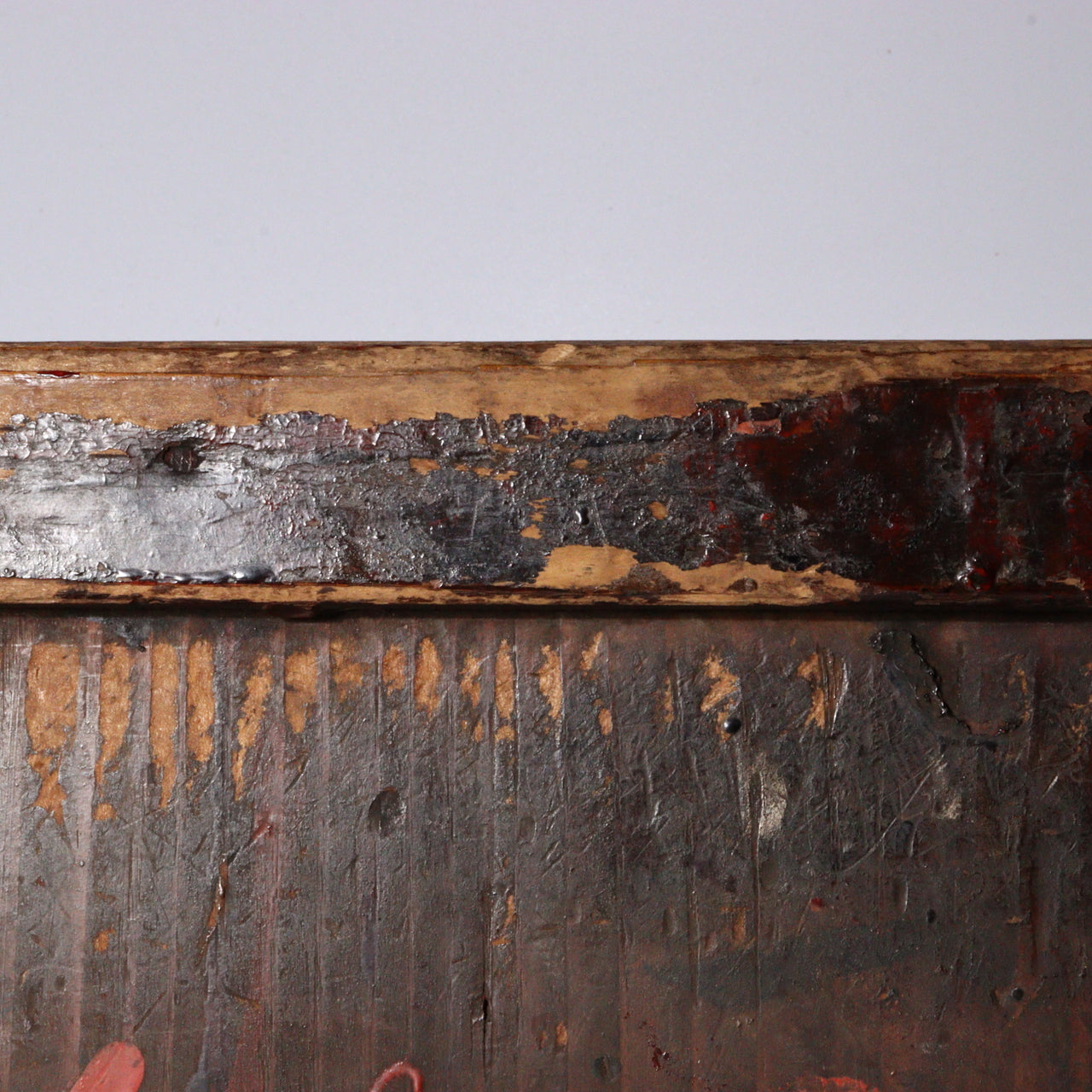 Antique Japanese Aizu Lacquer Craftsman Partition | Work Shield | Edo-Meiji Era
