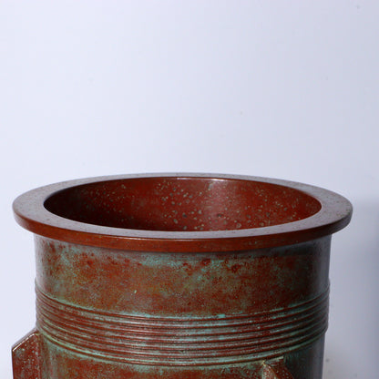 Tando Marutani Japanese Vintage Bronze Vase Unique Tripod Design Art Deco BV588