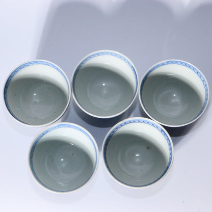 Antique Japanese Imari ware Porcelain Sencha Tea Cups Exquisite Hand-Painted