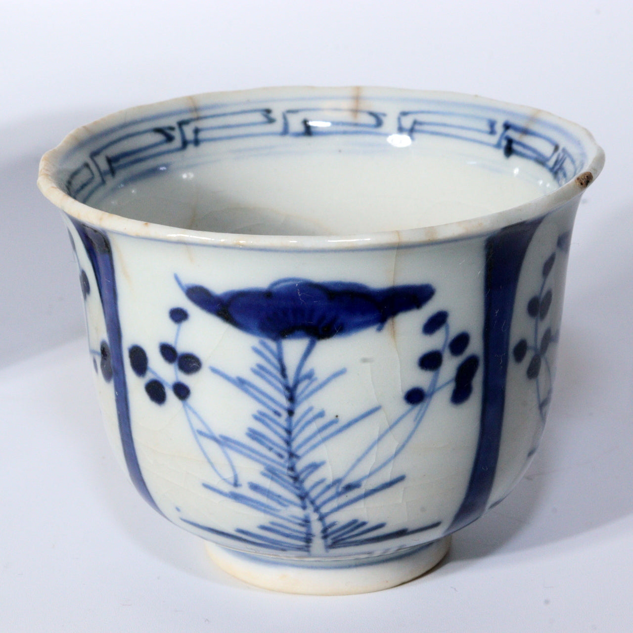 Antique Japanese Blue & White Porcelain Cups - Reference Pieces Soba choko IP112