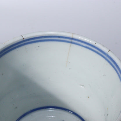 Antique Japanese Blue & White Porcelain Cups - Reference Pieces Soba choko IP112
