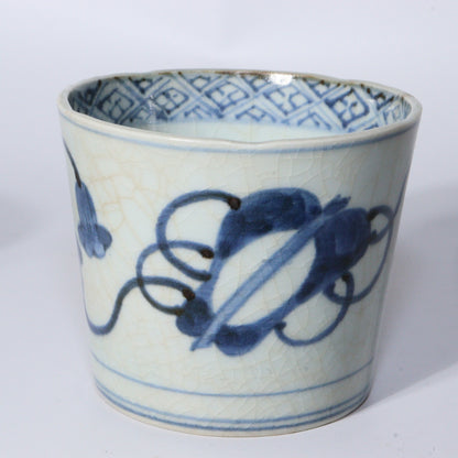 Antique Japanese Blue & White Porcelain Cups - Reference Pieces Soba choko IP112