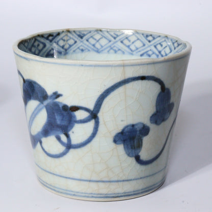 Antique Japanese Blue & White Porcelain Cups - Reference Pieces Soba choko IP112
