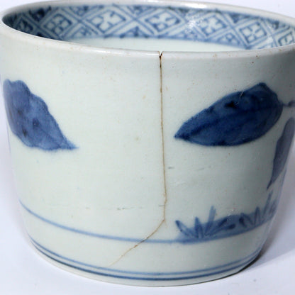 Antique Japanese Blue & White Porcelain Cups - Reference Pieces Soba choko IP112