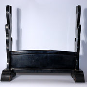 Japanese wooden Sword Rack Stand Tokugawa family crest Mitsuba-Aoi SWR349