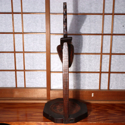 Antique Korean Wooden Candle Stand Dengjandae Handmade Simple Design WO388