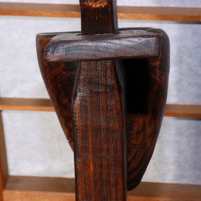 Antique Korean Wooden Candle Stand Dengjandae Handmade Simple Design WO388