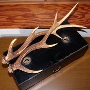 Japanese wooden Sword Rack Stand Deer antlers Kazuno Drawer Meiji era SWR348