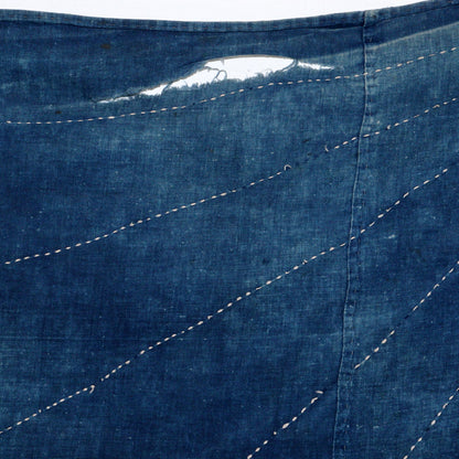 Japanese Antique Sashiko Fabric Aizome Furoshiki embroidery Boro Kire Meiji