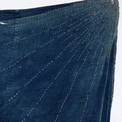 Japanese Antique Sashiko Fabric Aizome Furoshiki embroidery Boro Kire Meiji
