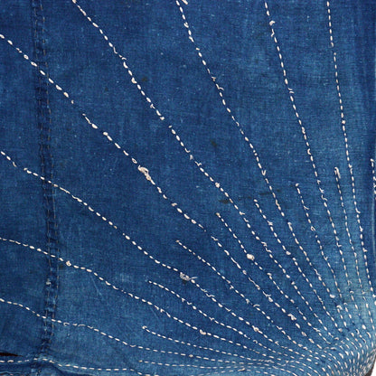 Japanese Antique Sashiko Fabric Aizome Furoshiki embroidery Boro Kire Meiji