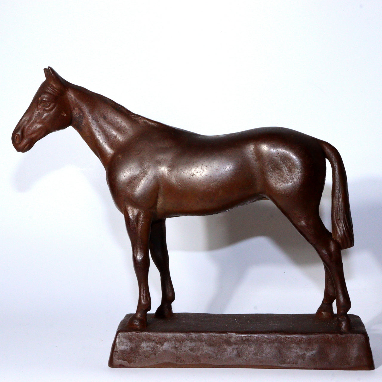 Antique Cast Iron Horse Figurine – Vintage Decorative Sculpture ornament BOS887