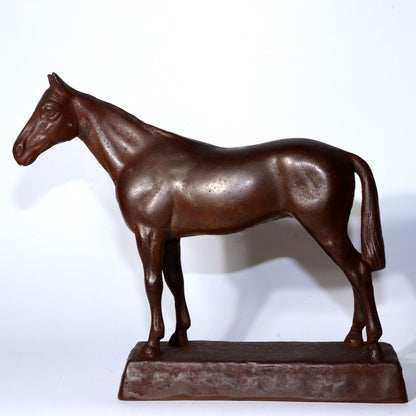 Antique Cast Iron Horse Figurine – Vintage Decorative Sculpture ornament BOS887