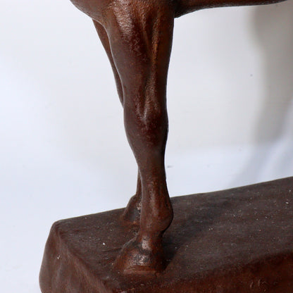 Antique Cast Iron Horse Figurine – Vintage Decorative Sculpture ornament BOS887