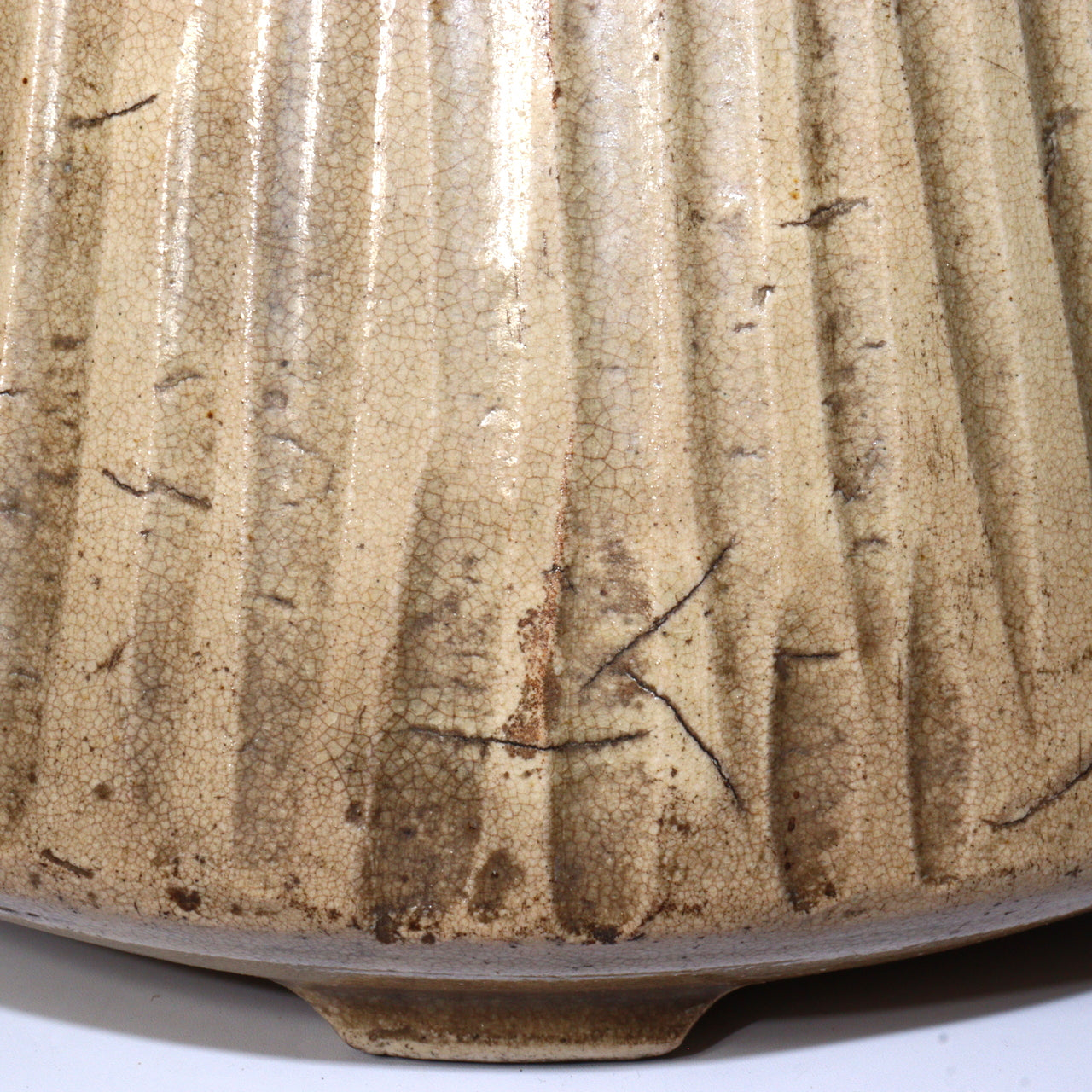 Antique Kizeto Ko-Seto Mizusashi Japanese Tea Ceremony Water Jar Vase Box PCP242