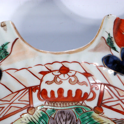 Antique Japanese Imari ware Ko-Imari Polychrome Higezara Shaving Bowl 17C Arita Porcelain