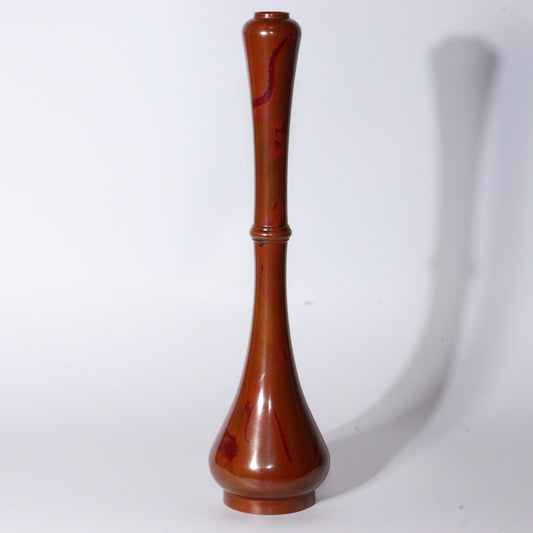 Japanese Bronze Single Flower Vase Takaoka doki w / box BV594