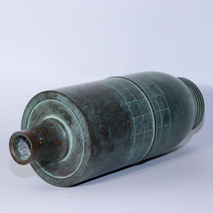 Japanese Bronze Vase Hasuda Shugoro Cultural Merit Awardee signed Box BV597