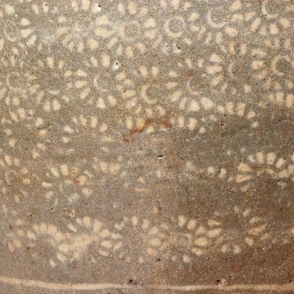 Early Joseon Dynasty Buncheong Mishima Floral Jar Antique Korean Pottery KRS157