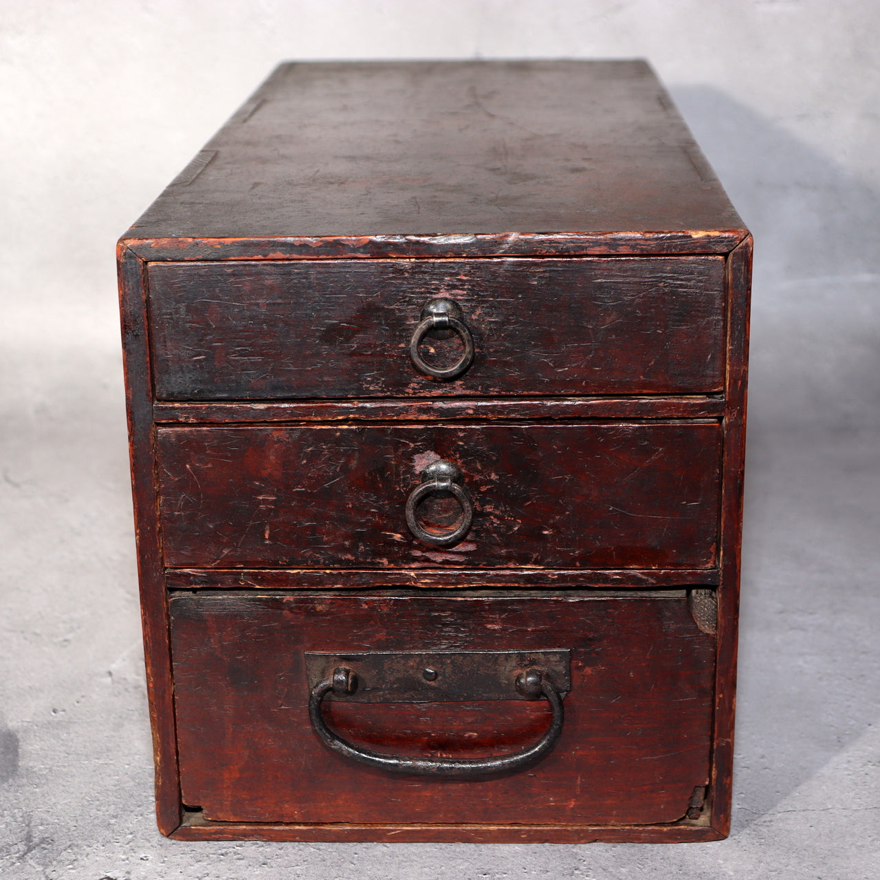 Japanese Antique Wooden Small Tansu Chest Drawers Edo Period WBX312