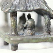 Japanese Bronze Kuzuya Figurine Bonsai Suiseki Bonkei Small Conversation KOEDO SUN ART KOEDO SUN ART (7953)