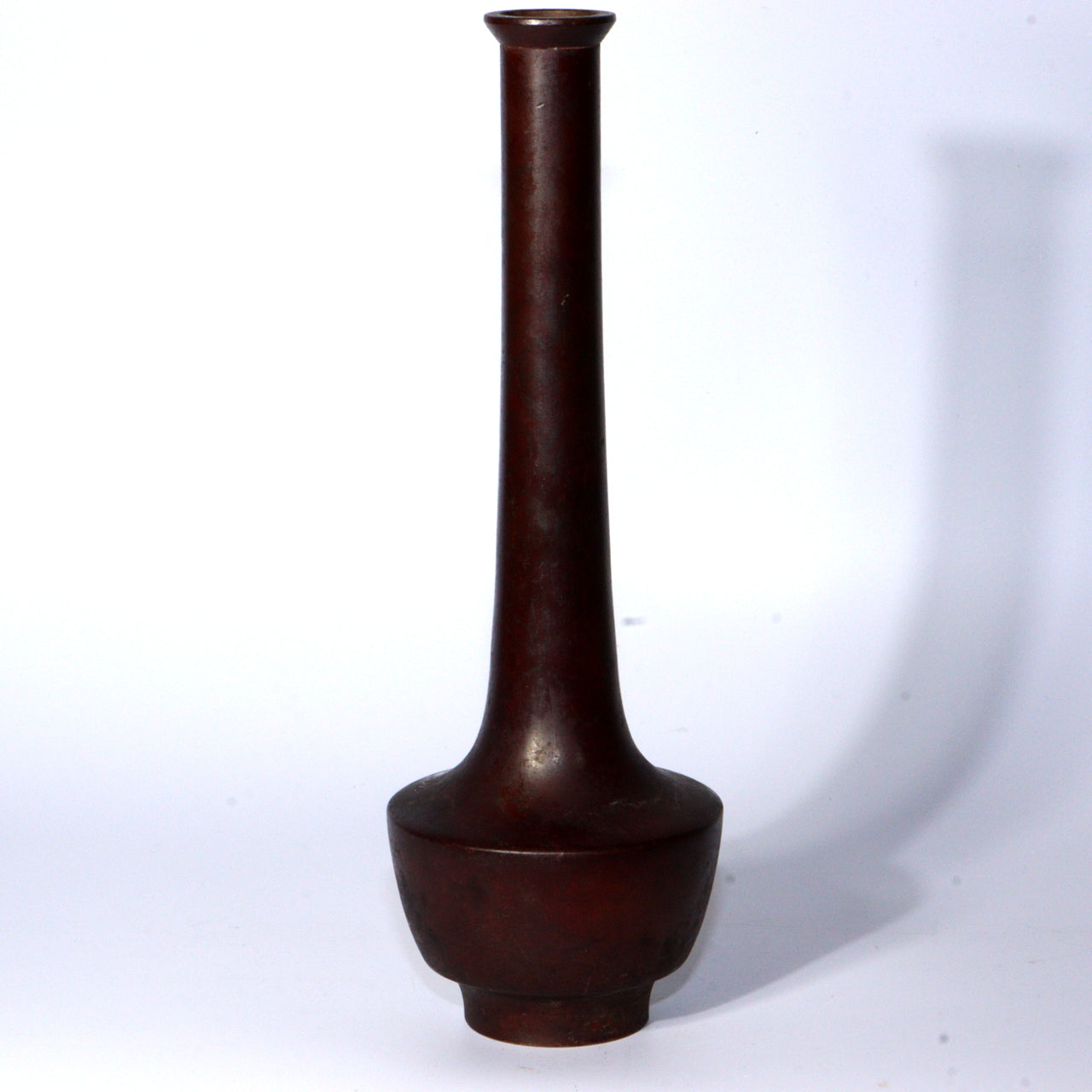 Japanese Bronze Flower Vase Nakajima Yasumi signed w / box BV602