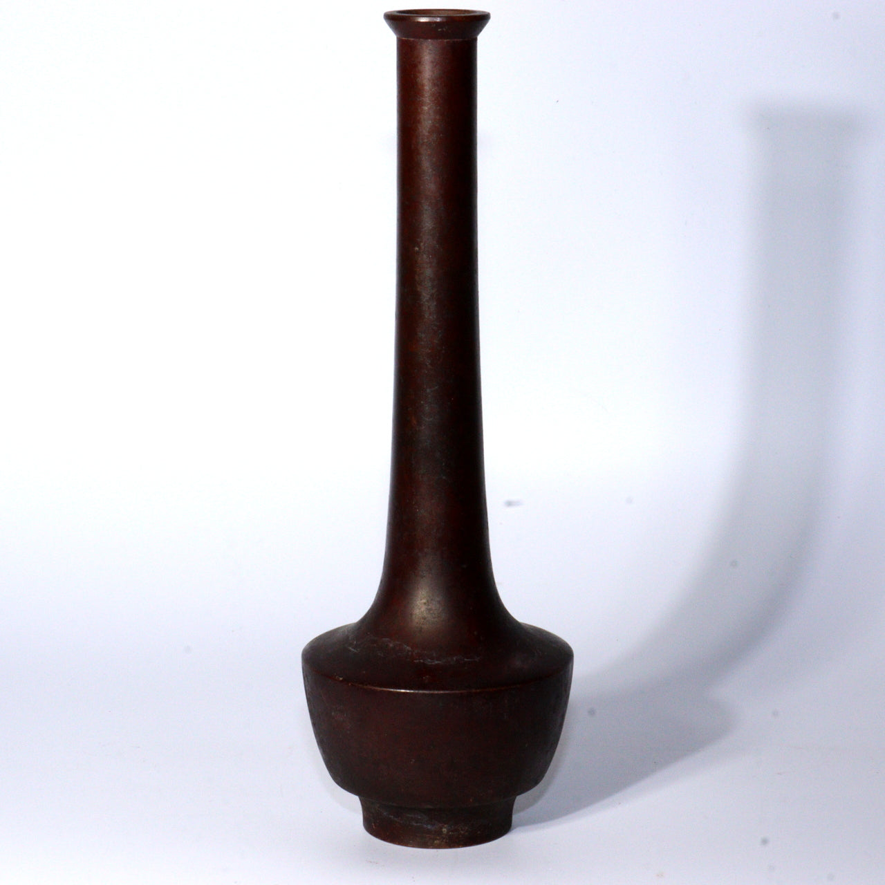 Japanese Bronze Flower Vase Nakajima Yasumi signed w / box BV602