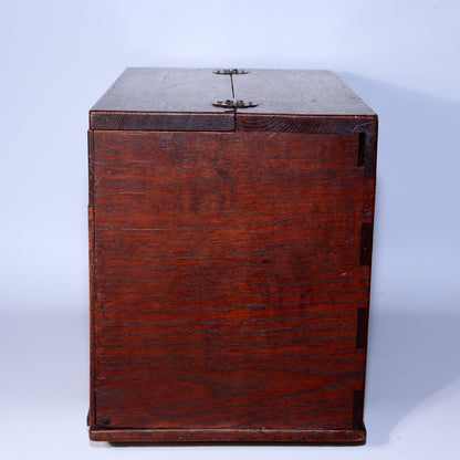 Japanese Vintage Wooden Drawer Sewing Box Tansu Chest Haribako WBX289