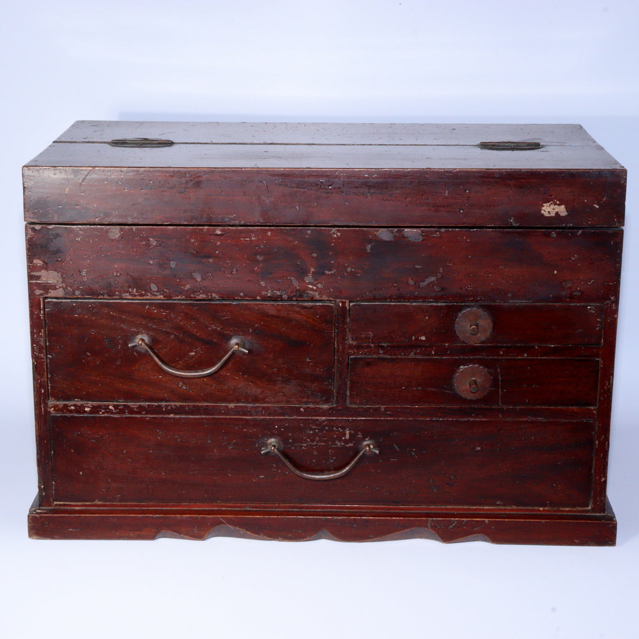 Antique Japanese Meiji Era Tansu Chest / Apothecary Box / Storage Cabinet – 19C