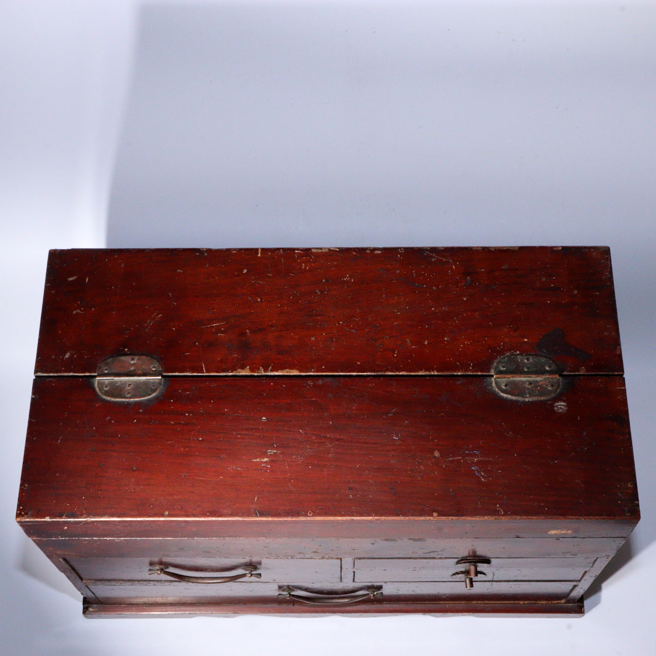 Antique Japanese Meiji Era Tansu Chest / Apothecary Box / Storage Cabinet – 19C