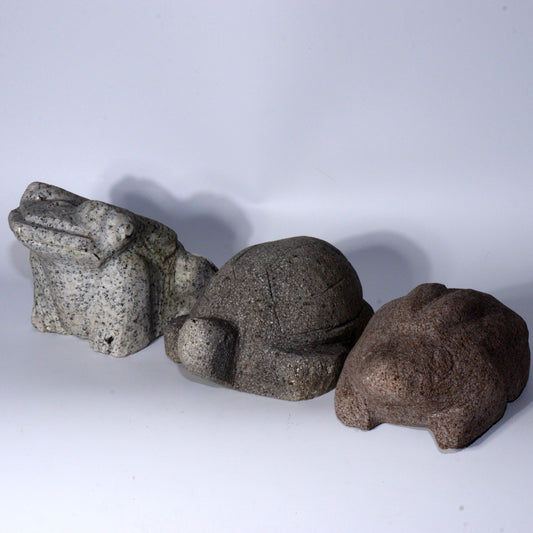 Japanese Garden Stone Animal Turtle Frog Rabbit Statues Natural Granite SDB123