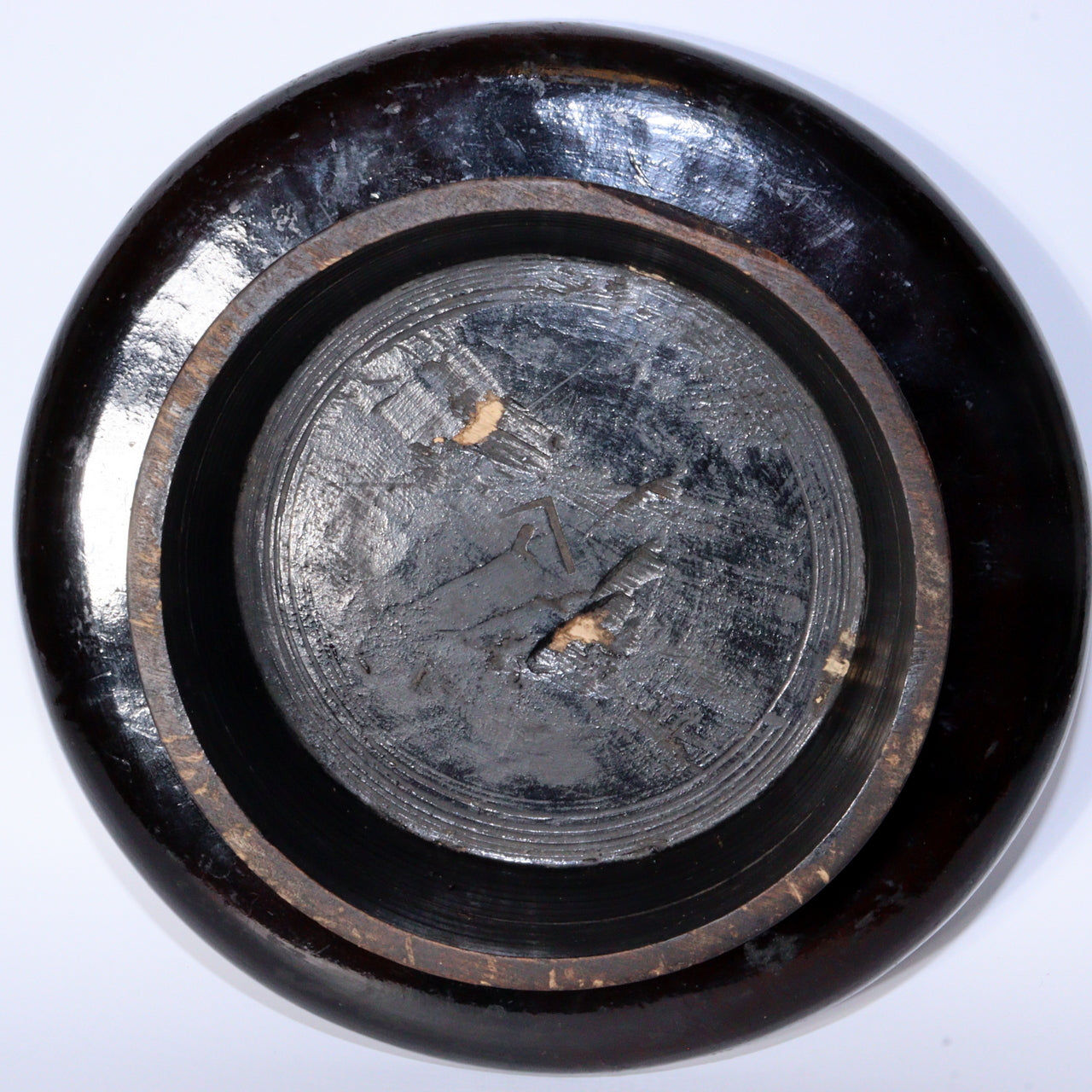 Antique Aizu Lacquerware Red Pedestal Tray Meiji Era Japanese Kurinuki WO396 -1