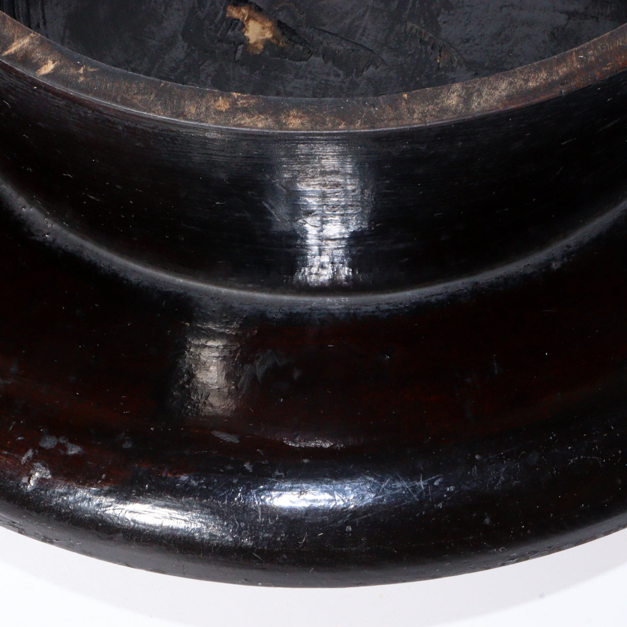 Antique Aizu Lacquerware Red Pedestal Tray Meiji Era Japanese Kurinuki WO396 -1