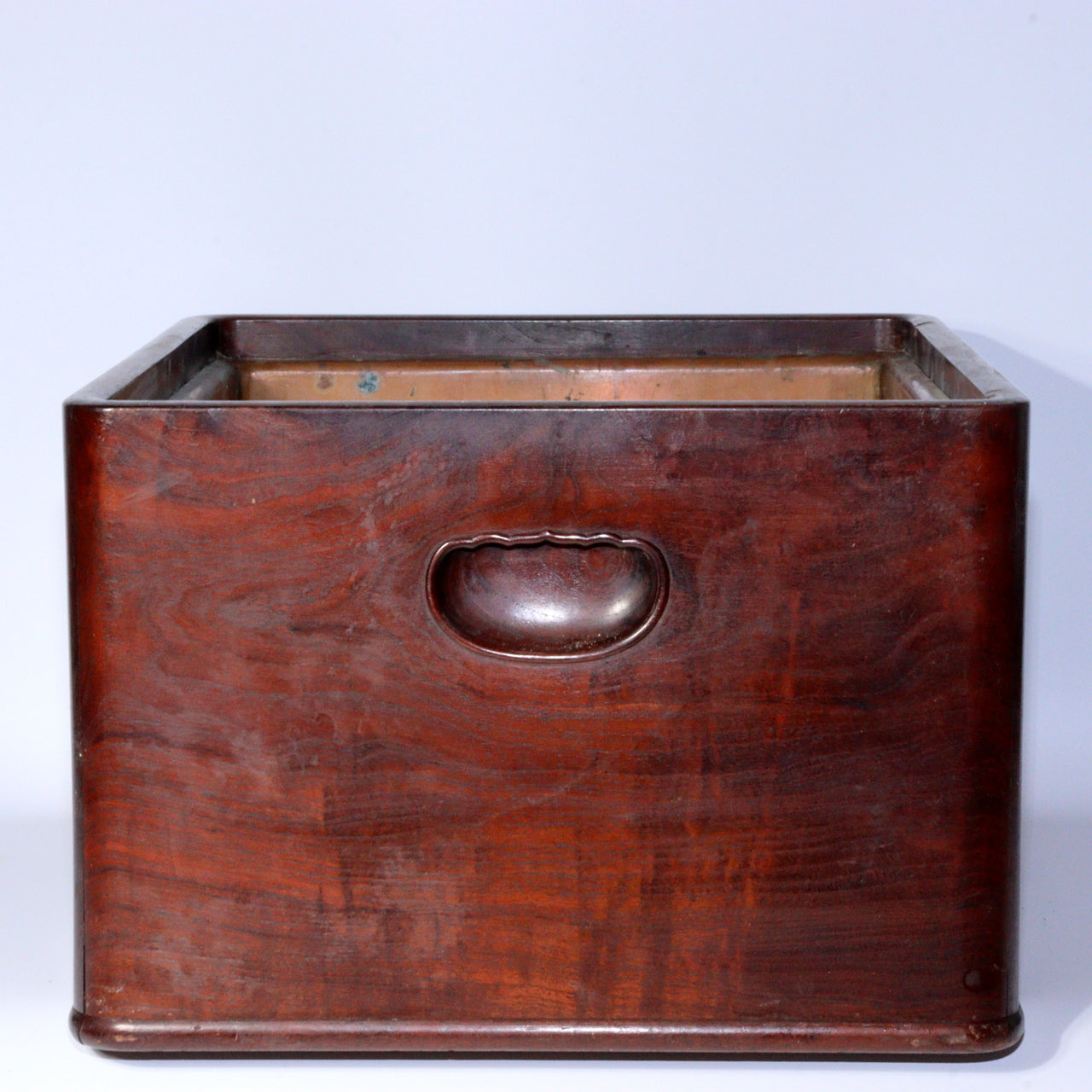 Brazier Hibachi Hiire Japanese Antique Possibly Karaki Hardwood Copper WO398 -1