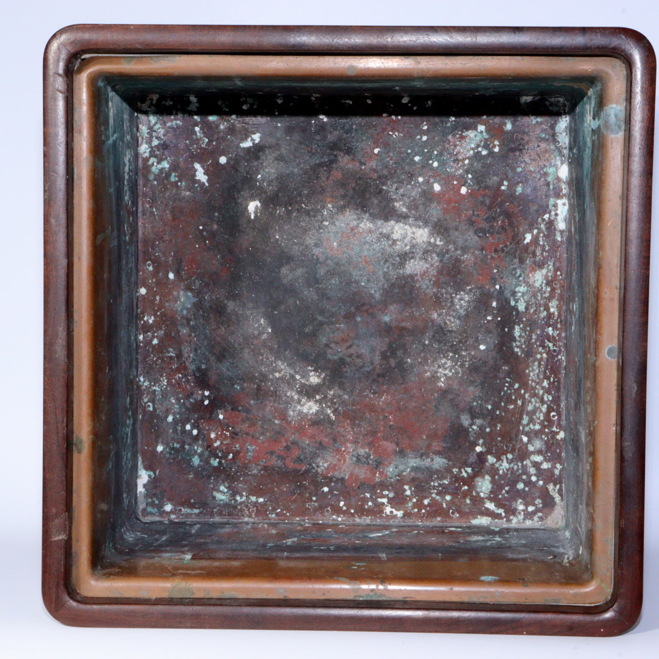Brazier Hibachi Hiire Japanese Antique Possibly Karaki Hardwood Copper WO398 -1