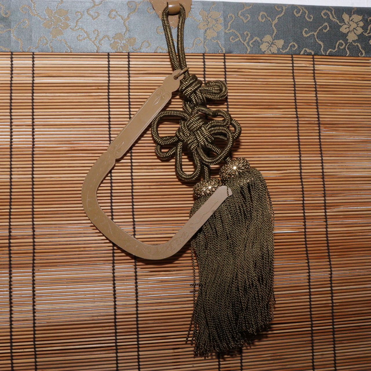 Japanese Bamboo Sudare Curtain Adjustable Hanging Brackets Ozashiki Screen