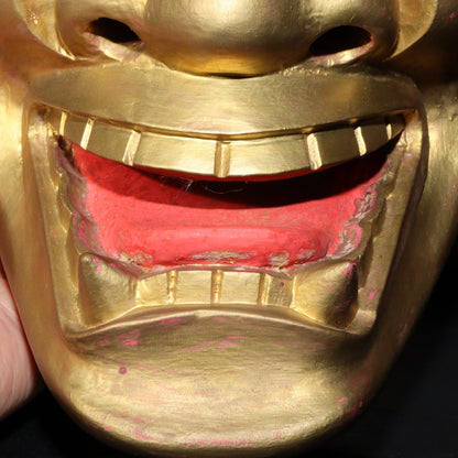 Japanese Wooden Noh Mask Hannya mask demon signed MSK400