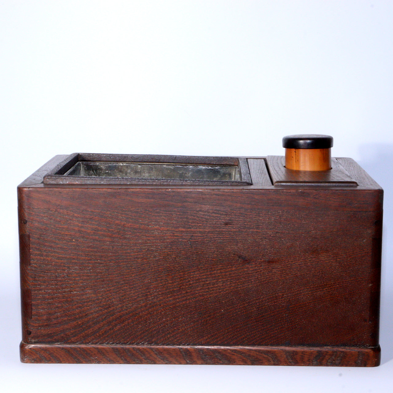 Antique Japanese Tobacco Tray (Tabako-bon) with Haifuki Ash Container Edo Meiji