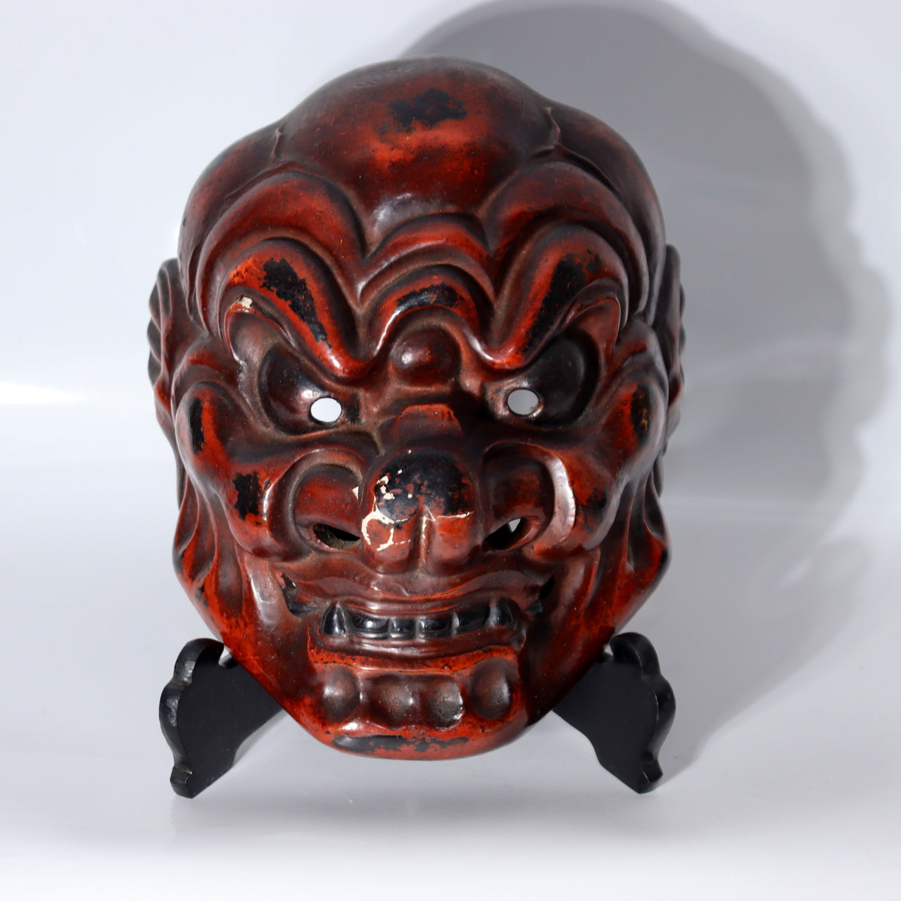 Japanese Antique Style Tengu Kimen Mask Dry Lacquer Kanshitsu Gyodo-men Ritual